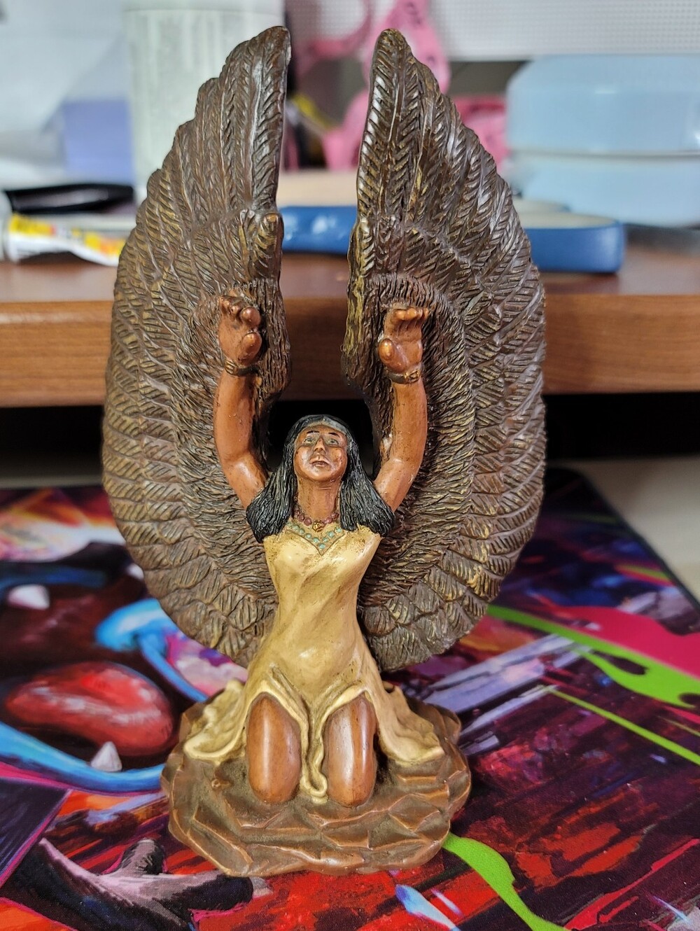 Native American Eagle Goddess Statue
